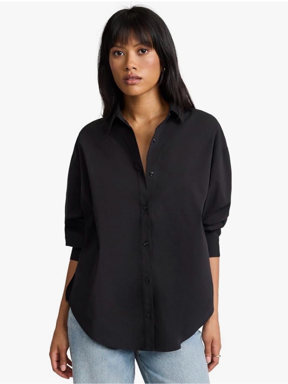 Express Boyfriend Portofino Shirt Black S